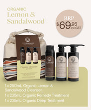 Load image into Gallery viewer, EverEscents Organic Lemon & Sandalwood Cleanser Christmas Pack
